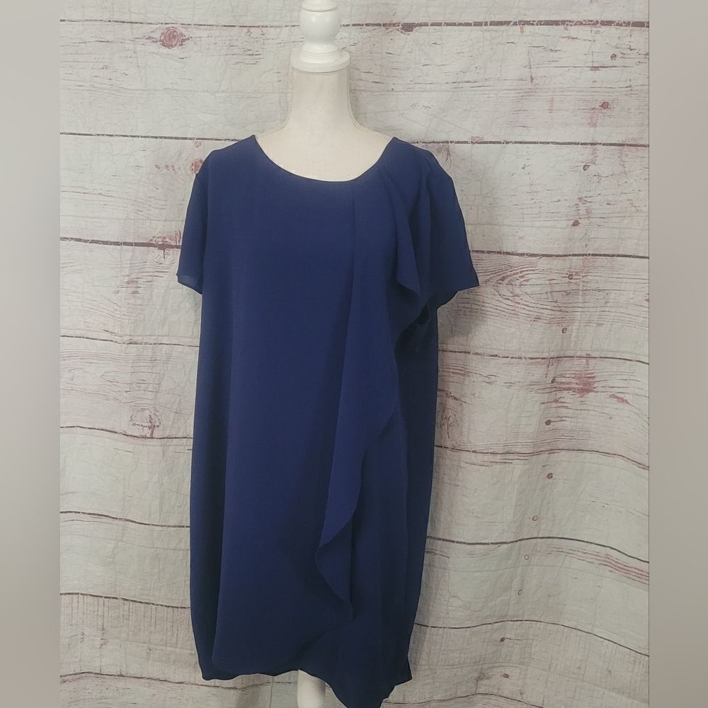 Chico's Ruffle Detail Short Sleeve Dress Size XXL NWT